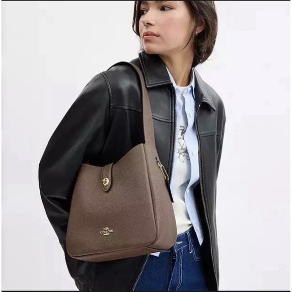 Coach Hadley Convertible Crossbody Bag Dark Stone Leather CW002 NWT - Picture 2 of 6